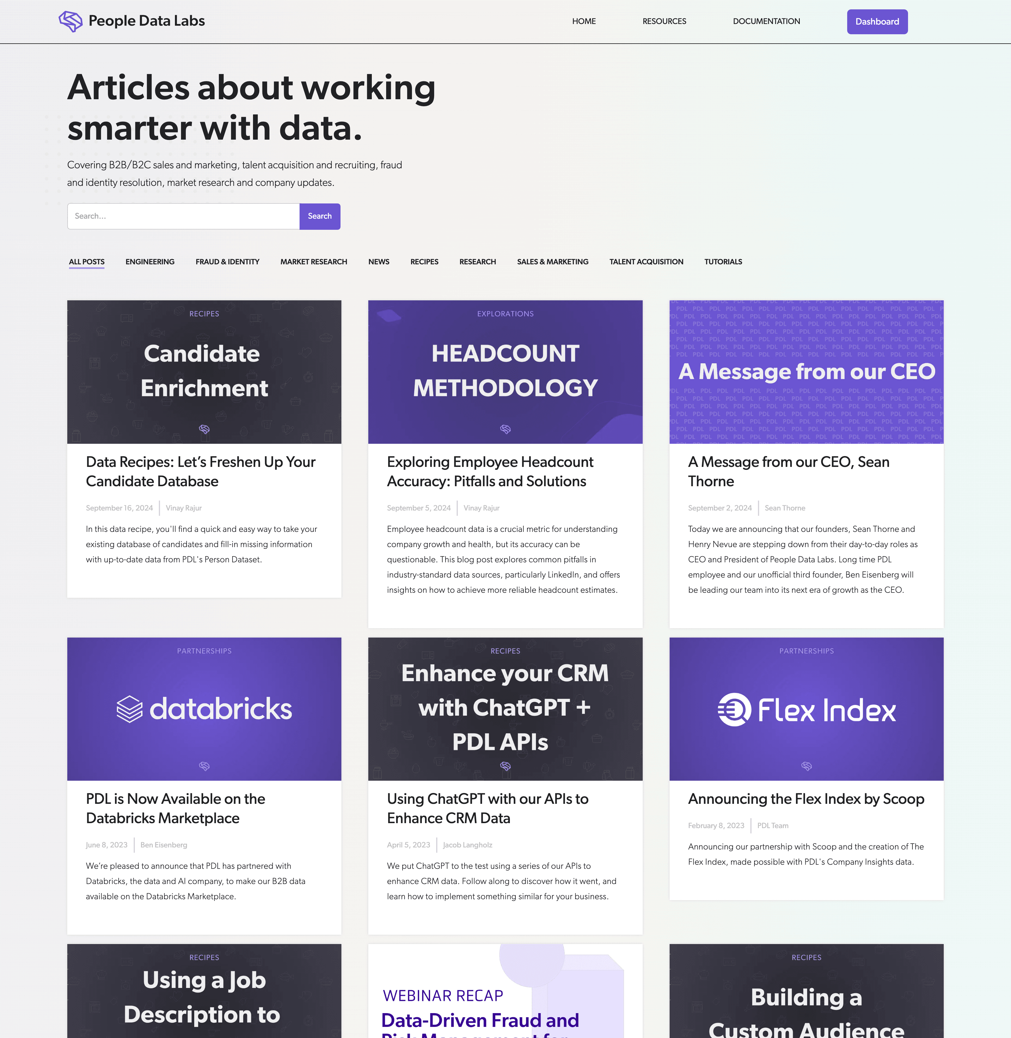 People Data Labs Blog Screenshot